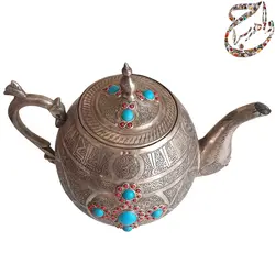 قوری تزئینی قدیمی هندی قلمزنی