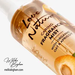 میست معطر میوه ای لاونیچر رایحه جو و زردآلو - مراقبت کننده LOVE NATURE Fragrance Mist - ملیکا بی‌غم