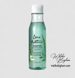 شامپو درخت چای و آلوئه ورا ضد شوره لاونیچر Love Nature Shampoo For Oily Hair with Organic Lemon & Mint - فروشگاه ملیکا بی غم