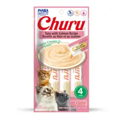 بستنی گربه ایناباچورو با طعم تن و سالمون– inaba churu whit tuna &amp; salmon