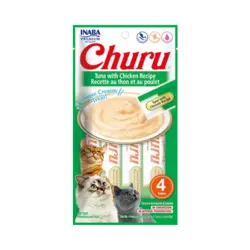 بستنی گربه ایناباچورو با طعم ماهی تن و مرغ – inaba churu whit tuna &amp; chicken