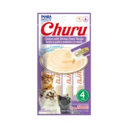 بستنی گربه ایناباچورو با طعم میگو و مرغ – inaba churu whit shrimp &amp; chicken