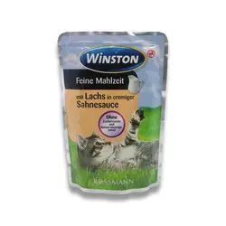 پوچ گربه با طعم ماهی سالمون در سس خامه وینستون – Winstone Pouch With Salmon In A Creamy Sauce