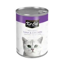 کنسرو 400گرمی کیت کت با طعم تن و مرغ_kitcat with tuna&amp;chicken Canned 400g
