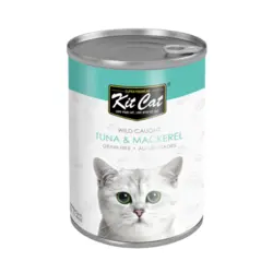 کنسرو 400گرمی کیت کت با طعم تن وماهی ماکارل_kitcat with tuna&amp;mackerel Canned 400g