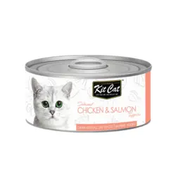 کنسرو گربه با تکه های مرغ و سالمون کیت کت – KitCat Deboned Chicken Salmon Toppers