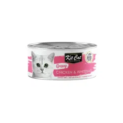 کنسرو گربه با طعم مرغ و وایت بیت کیت کت70گرم_KitCat Gravy Chicken &amp; Whitebait