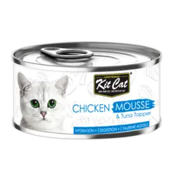 کنسرو موس مرغ با تکه‌های ماهی تن کیت کت–Kit cat chicken mousse &amp; tuna toppers