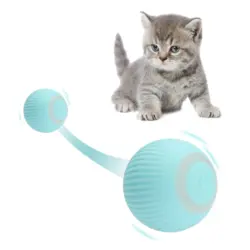 اسباب بازی حیوانات توپ هوشمند_pet gravity smart rotating ball