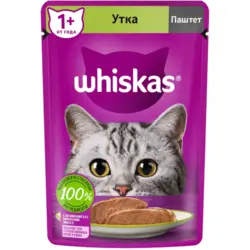 پوچ ویسکاس پته گربه با طعم اردک_Whiskas wet food, pate with duck