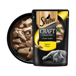 پوچ گربه شبا با طعم مرغ در سس_Sheba craft collection chicken in sauce