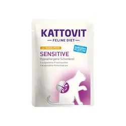 پوچ هایپو سنسیتیو کتوویت با طعم مرغ و بوقلمون _ kattovit sensitive pouch with Chicken&turkey