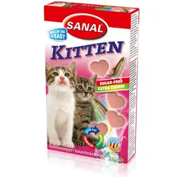 قرص مخمر بچه گربه سانال با طعم سالمون ۳۰ گرم_Sanal kitten yeast tablets with salmon flavor