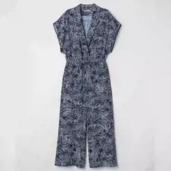اورال سرهمی آستین کوتاه آبی اچ اند ام H&amp;M