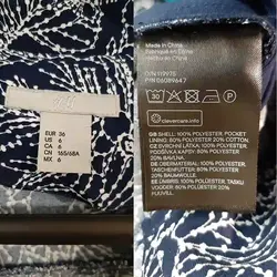 اورال سرهمی آستین کوتاه آبی اچ اند ام H&amp;M
