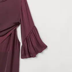 پیراهن شیردهی آستین کلوش زرشکی اچ اند ام H&amp;M