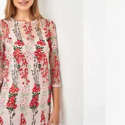 پیراهن مجلسی گلدوزی کرم نکست NEXT