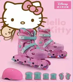 کفش اسکیت بچه‌گانه هلوکیتی Hello Kitty همراه با ست ایمنی EPRO - تنگستان کیش | فروش دوچرخه،اسکیت،اسکوتر