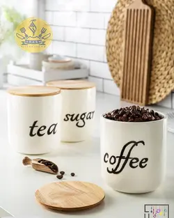 بانکه کوکی سرامیکی درب چوبیceramic