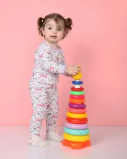 پیراهن و شلوار بچگانه طرح پروانه ای