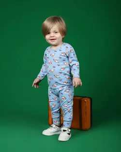 پیراهن و شلوار بچگانه طرح فیلی