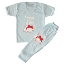 پیراهن و شلوار بچگانه طرح گربه ای