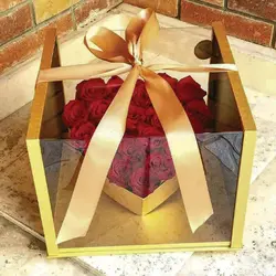 باکس گل مدل 648 - جعبه گل مدل 648 (شکلات دار - طرح قلب )