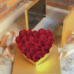 باکس گل مدل 648 - جعبه گل مدل 648 (شکلات دار - طرح قلب )