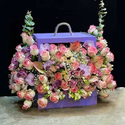 باکس گل مدل 1004 - سفارش جعبه گل مدل 1004 | گلفروشی همافلاور