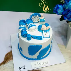 باکس گل و کیک و بادکنک پسرانه مدل صدرا - گل فروشی آنلاین هما