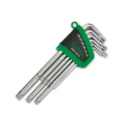 مجموعه 9 عددی آچار آلن ستاره ای سایز بلند تاپ تول - TOPTUL GSN-09LS