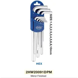 مجموعه 9 عددی آچار آلن سایز بلند 6 گوش