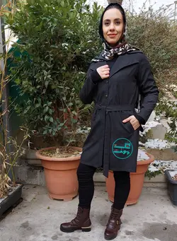 مانتو میکرو یقه انگلیسی سایز مدیوم رنگ مشکی