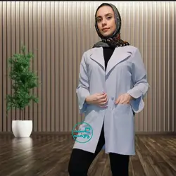 مانتو کُتی آستین لاله رنگ طوسی سایز لارج