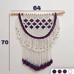 دیوار کوب مکرومه مدل بنفشه