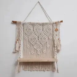 شلف دیواری مکرومه مدل طاقچه