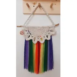 دیوارکوب مکرومه مدل رنگین کمان