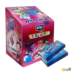 آدامس بادکنکی تاتو مدل بوبو بسته ۱۰۰ عددی - فروشگاه اینترنتی بافینه | حس خوب یک خرید اینترنتی راحت