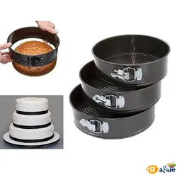 قیمت و خرید قالب تفلون کیک کمربندی مجموعه 3 عددی