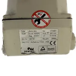 جک برقی(اکچویتور) 24 ولت کورس 20 سانت مدل (DEWERT LBM3 36A) بدون موتور