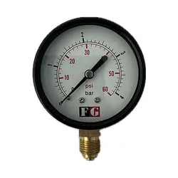 گیج فشار 4-0 بار قطر 64 مدل (FG)
