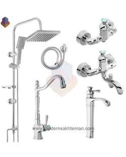 ست کامل شیرآلات کویران آذر مدل فلورانس کروم