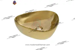 کاسه روشویی کوتینگ طلایی مدل 4574