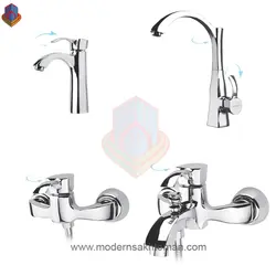 ست کامل شیرآلات جزیره مدل راشا کروم