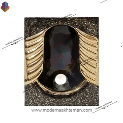 کاسه توالت زمینی لوکس مشکی طلایی کد M_108