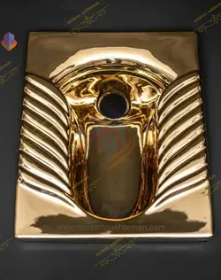 کاسه توالت زمینی لوکس طلایی کد M_101