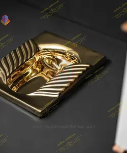 کاسه توالت زمینی لوکس طلایی کد M_101