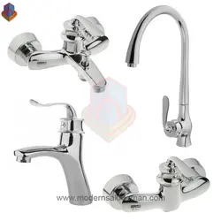 ست شیرآلات کویران آذر مدل برلین کروم براق