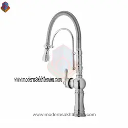 شیر ظرفشویی فنری کروم کویران آذر مدل بیزانس