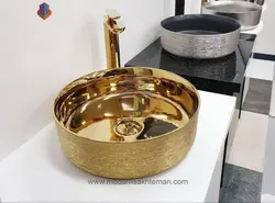 کاسه روشویی لوکس وارداتی طلایی GLD_3380